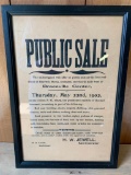 Framed Public Sale Print from 1902 9