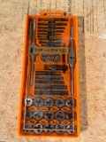 Tap and Die Set in Plastic Container as Pictured, 40 Piecen Set