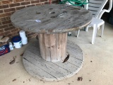 Large Spool Table, 41 Inches Tall and the Top is 42 inches in diameter