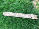 Wood Deerbrook Trail Street Sign