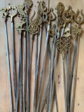 Lot of Metal Skewers with Detailed Design. They are Approx. 16.5
