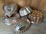 Lot of Misc. Copper Cake Tins - As Pictured