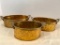 Set of 3 Copper Nesting Bowls Made in India. The Largest is 7
