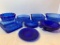 Misc Lot of Blue Glass Dishes - As Pictured