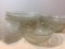 Large Lot of Clear Sandwich Glass Misc Bowls and Serving Dishes - As Pictured