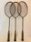 Lot of 3 Vintage Badmiton Rackets - As Pictured