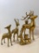 Lot of Brass Reindeer Collection - As Pictured