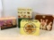 Lot of 5 Tin Recipe Boxes - As Pictured