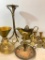 Misc Lot of Brass Items Such as Candle Holders, Bowls, Juicer, Etc - As Pictured