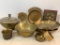 Misc Lot of Brass Items Such as Bowls, Napkin Rings, Pocket Change Holder, Etc - As Pictured