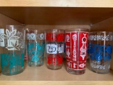 Lot of 70's Style Drinking Glasses - As Pictured
