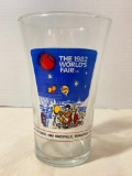 1982 Word Fair Knoxville, TN Drinking Glass. This is 5.5