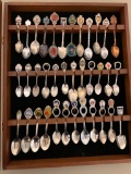 Lot of 36 Souvenir Spoons with Case. The Case is 16