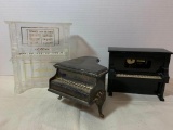 Misc Lot of Mini Pianos, Trinket Box, etc. The Tallest is 6