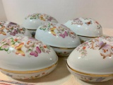 Lot of 6 Porcelain Eggs. They are 3