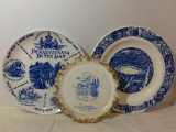 Lot of 3 Porcelain Plates. The Largest is 10