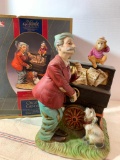 Melody in Motion Hand Painted Porcelain Organ Grinder in Box - As Pictured