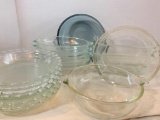 Lot of Clear Glass Bowls and Bakeware - As Pictured