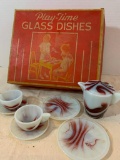 Play Time Children's Glass Dish Set in Box - As Pictured
