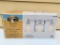 Hampton Bay Chrome Finish Lighting w/White Etched Glass Shades New in Box - As Pictured