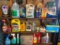 Shelf Lot of Household Cleaners, Yard Chemicals, Grass Seed, Etc - As Pictured
