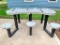 Welded Stainless Steel Dog Bone Shaped 6 Seat Table Set. This is 32