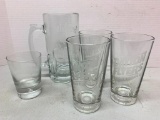 Misc Lot of Drinking Glasses. 3 Dayton Flyers Glasses - As Pictured