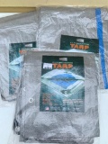 Set of 3 -8' x 10' Tarps New in Bag. - As Pictured