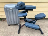 Traveling Master Massage Table with Rolling Case and the Case has Damage on Bottom - As Pictured