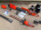Lot of Echo 58V w/3 Chargers, Chainsaw (Does Not Work), Leaf Blower, Weed Eater - As Pictured