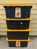 Lot of 4- 27 Gal Totes w/Lids - As Pictured