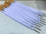 Lot of 10 White Umbrellas - As Pictured