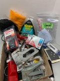 Misc Lot of Staple Guns, Scissors, Floor Scraper, Personal Alarm by Mace, Etc - As Pictured