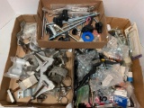 3 Box Lot of Misc Tools, Screws, Etc - As Pictured