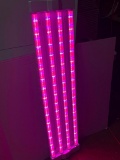 Large LED Linear Low Bay Red & Blue 80W Hanging Light. - As Pictured