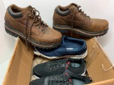 Lot of 3 Pair of Men's Shoes Size 12. Two Pair of Sketchers and One Orthofeet - As Pictured