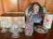 Lot of Parkbrau 9 Brandy Glasses, 1L Beer Stein, Ashtray, and 2 Glass Steins - As Pictured