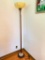 Tall Antique Style Floor Lamp with Scalloped Glass Shade. This Item is 70