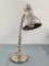 Silver Desk Lamp. Shows Some Wear from Use - As Pictured