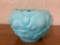 Small Fenton Blue Satin Water Lily Bowl. This is Just Over 3