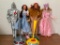 Group of Barbie Wizard of Oz Figures Includes Dorothy, The Tin Man, The Lion, Etc - As Pictured