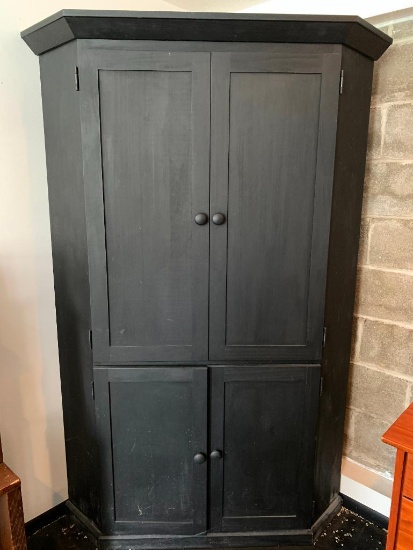 Solid Wood Entertainment Corner Cabinet. This is 6' Tall x 4' Wide x 2" Deep - As Pictured