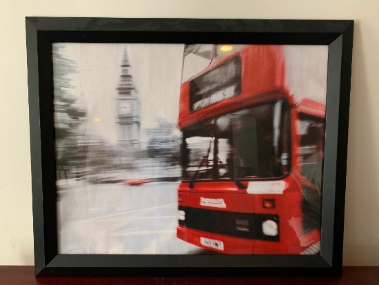 Nice Framed Print of London City. This is 33" Wide x 27" Tall - As Pictured