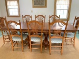 Dining Room Table w/Leaf and 8 Covered Chairs. This is a really nice table - As Pictured