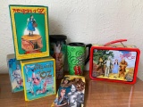 Misc Lot of Wizard of Oz Incl. Lunchbox, a Tie, Some Mugs, Etc - As Pictured