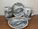 German Plates and Beer Steins. The Plates are 8