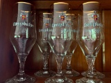 Goup of 6 Glass German Pilsner Glasses . They are 9