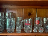 Group of German Beer Steins and Shot Glasses. The Tallest is 8