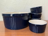 Kitchen Select Stoneware Mini Crocks. The Largest is 3.5