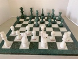 Marble Chess Board. You Get What is Pictured. Unsure of Completeness. This is 18